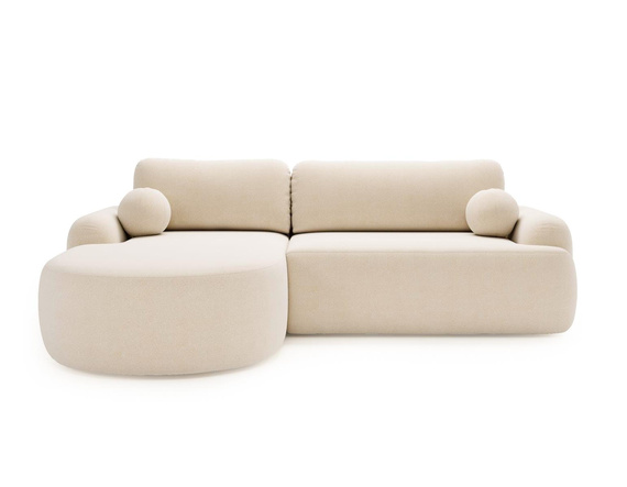 Ecksofa mit Schlaffunktion L Form OLIO Creme