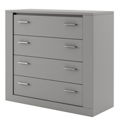 Kommode mit 4 Schubladen VENTI Grau