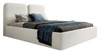 Design Polsterbett Bouclé mit Kopfstütze 120x200 Creme BUBBLE III 