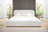 Minimalistisches Design Polsterbett 180x200 Weiß