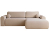 Design Ecksofa in modernem stil hellbeige rechts AURA