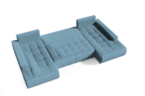 Großes Ecksofa in U-Form für Wohnzimmer MONA Beige