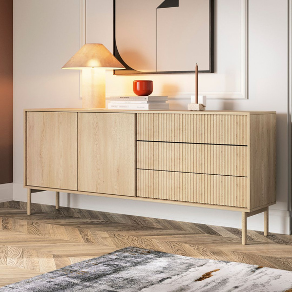 Kommode mit 3 Schubladen Eiche KOMO