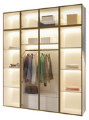 Luxus Kleiderschrank mit LED Beleuchtung Weiß STELLS