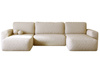 Creme Bouclé Sofa U-Form TEDIS
