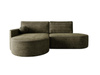Hochwertiges Ecksofa L Eleganz trifft Komfort Olivgrün MORENO