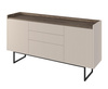 Kommode 3 Schubladen beige/eiche dunke DENI