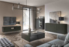 Kommode Sideboard mit marmur ARUB Schwarz Graphit