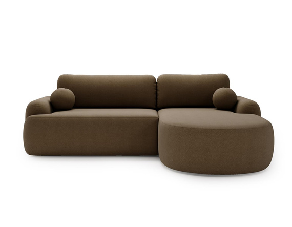 Luxuriöse Ecksofa L Form OLIO Braun