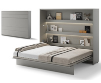 Modern Schrankbett ohne Matratze BED CONCEPT 140x200 Grau
