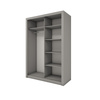 Schwebetürenschrank mit Spiegel für Schlafzimmer VENTI Grau