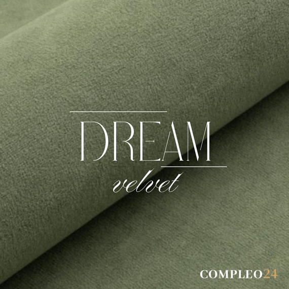 Designerbett mit Bettkasten 140x200 Olivgrün PERLE