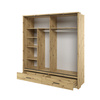 Kleiderschrank ARTI mit 2 Schubladen mit Spiegel 200 cm