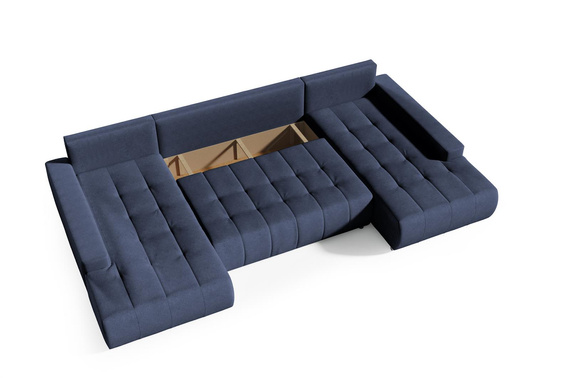 Großes Ecksofa in U-Form für Wohnzimmer MONA Beige