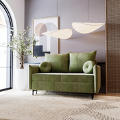 Schlafsofa klein 145 cm breite LEO Olivgrün