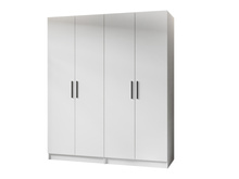 Kleiderschrank POLA Drehtürenschrank für den Flur Weiß