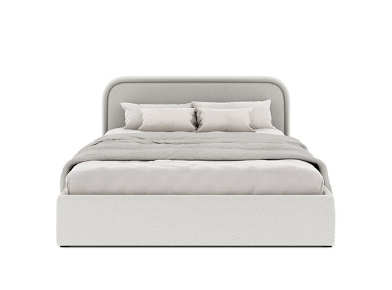 Weiß Polsterbett 180x200 mit Bettkasten Holzrahmen SAGA