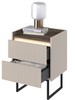 Nachtisch mit 2 Schubladen DENI Beige