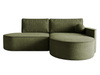  Luxuriöses Ecksofa L Rundes Design Highlight Olivgrün MORENO