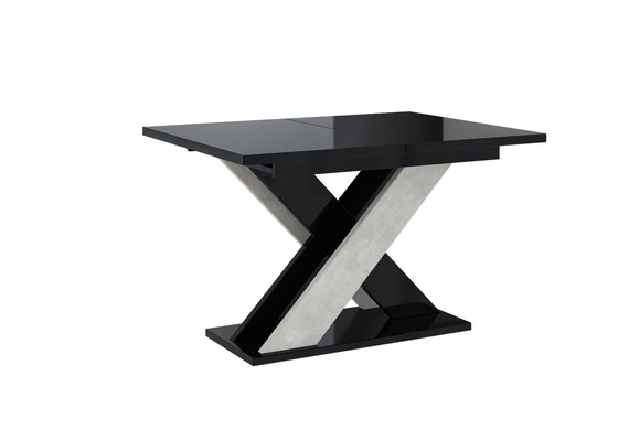 Esstische Modern AMI Schwarz Hochglanz+Stone