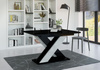 Esstische Modern AMI Schwarz Hochglanz+Stone