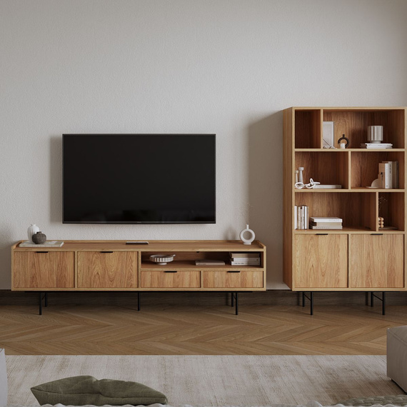 Skandi Kommode Holz mit 6 Schubladen COLGO 