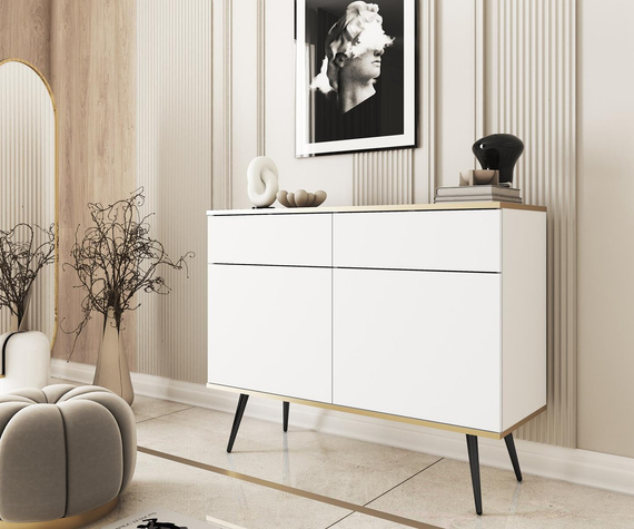 Kleine Design Kommode POLO Weiß