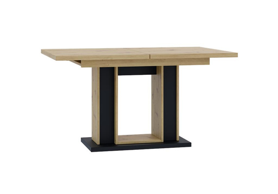 Esstisch PEDRO Eiche Artisan + Schwarz