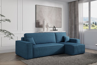 Ecksofa mit universelle Ottomane und Schlaffunktion KARL Blau