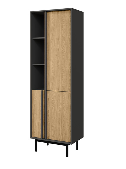 Bücherregal modern Eiche geölte/ Anthrazit MALTS