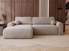 Design Ecksofa in modernem stil velvet hellbeige links AURA