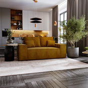 Schlafsofa mit Bettkasten kleine 188 cm breite MALAG Gelb