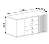 Kommode Sideboard BORDO Eiche Artisan
