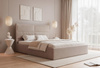 Beige Polsterbett mit Stauraum Holzrahmen 180x200 SAONA