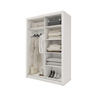 Schwebetürenschrank mit Spiegel für Schlafzimmer VENTI Weiß