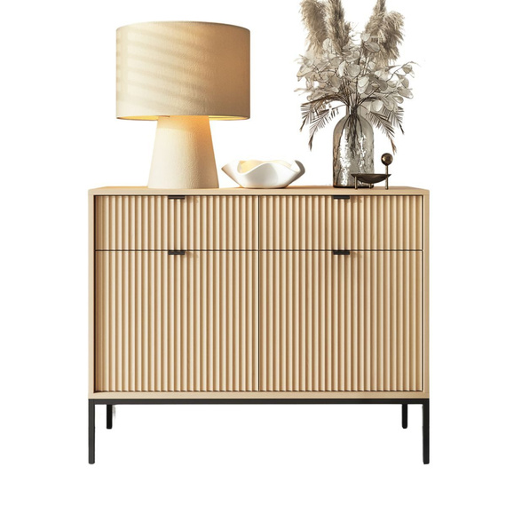 2-türige Kommode mit schwarzen beinen NANCY