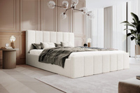 Bett LIVORA Boucle 140x200 Creme