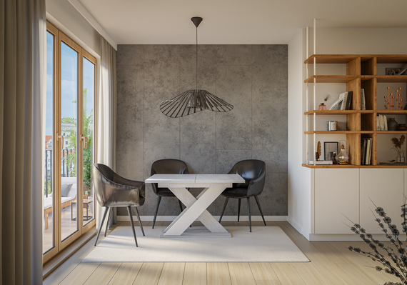 Couchtisch AMI Beton+Weiß