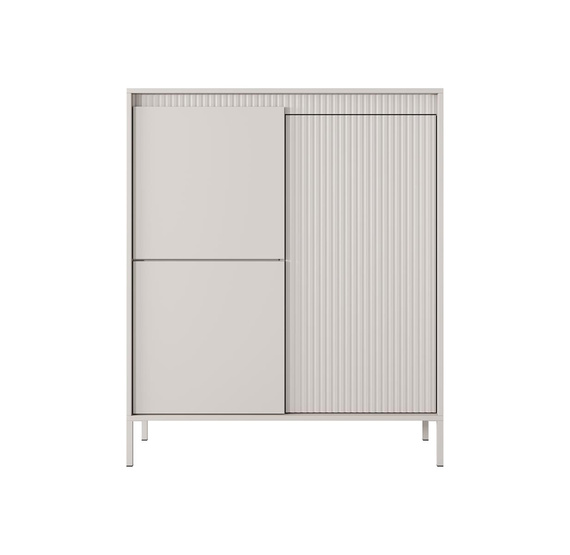 Moderne Kommode mit Lamellen JULO Beige