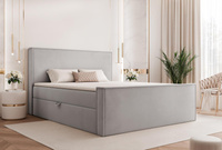 Luxus Boxspringbett mit Bettkasten 180x200 Grau
