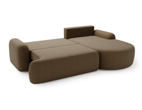 Luxuriöse Ecksofa L Form OLIO Braun