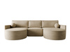 Bequemes Ecksofa U Form OLIO Beige