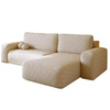Ecksofa L-Form Rechts Schlaffunktion Stauraum Tedis Creme