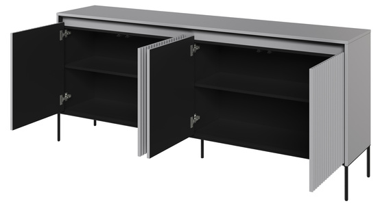 Kommode mit 4 Türen unf LED-Beleuchtung FLORE 193x40x83 cm) , 