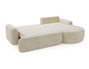 Elegantes Ecksofa L-Form OLIO Creme 