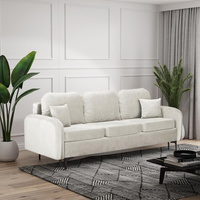 Sofa mit Schlaffunktion 228 cm breit BELLA Creme