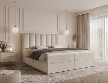 Hellbeige \ 160 \ mit Topper \ boucle