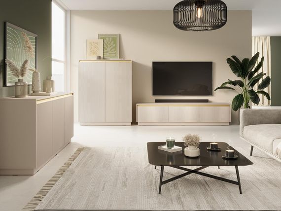 Kommode mit 2 Türen GLAM Beige