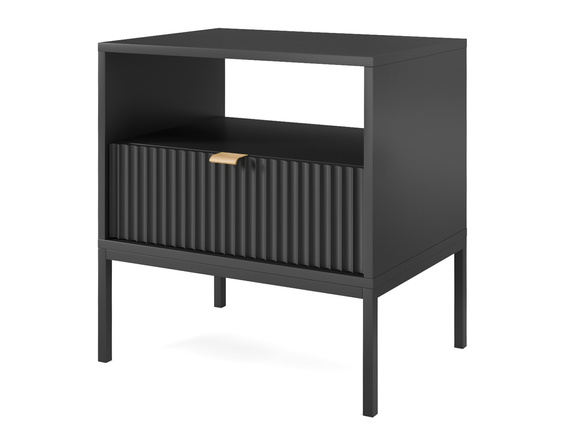 Nachttisch mit Schublade 54 cm schwarz NOVA