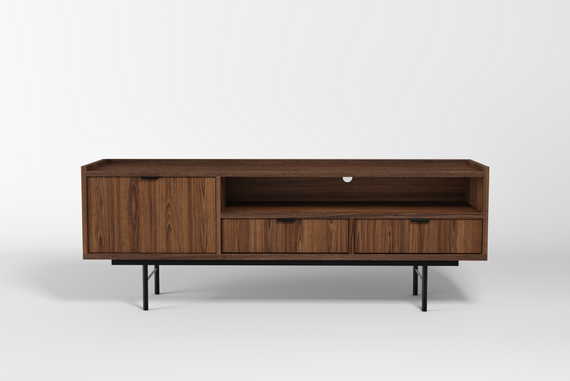 TV Schrank Braun zwei Schubladen COLGO 